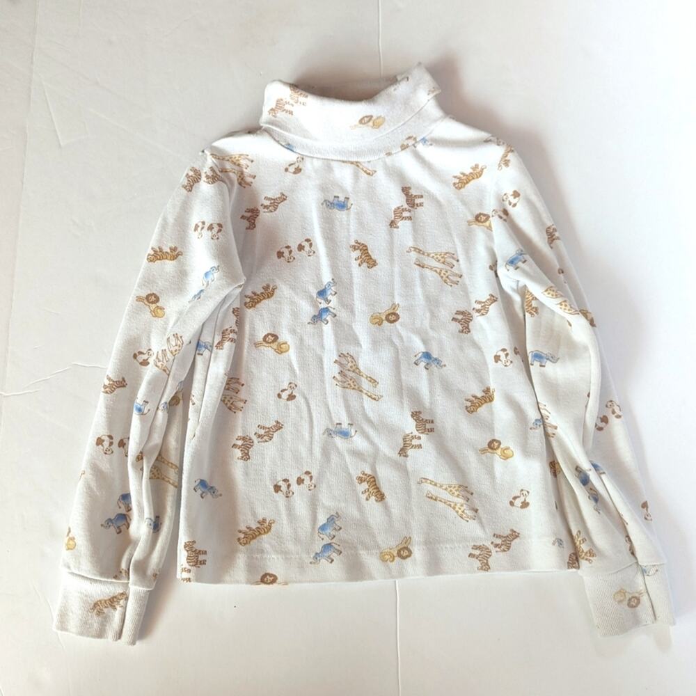 Vtg Dobie Turtleneck Boys Sz 3-5T Safari Animals